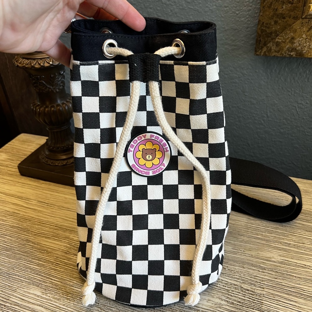 Teddy Fresh Black and White Checkered Bag